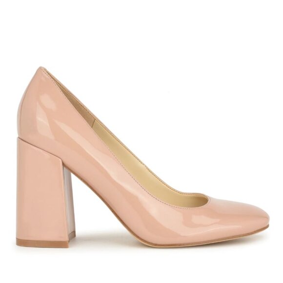 👠 Nine West “Flax” Block Heel Pumps — Blush Patent (Size 7.5) - Picture 4 of 4